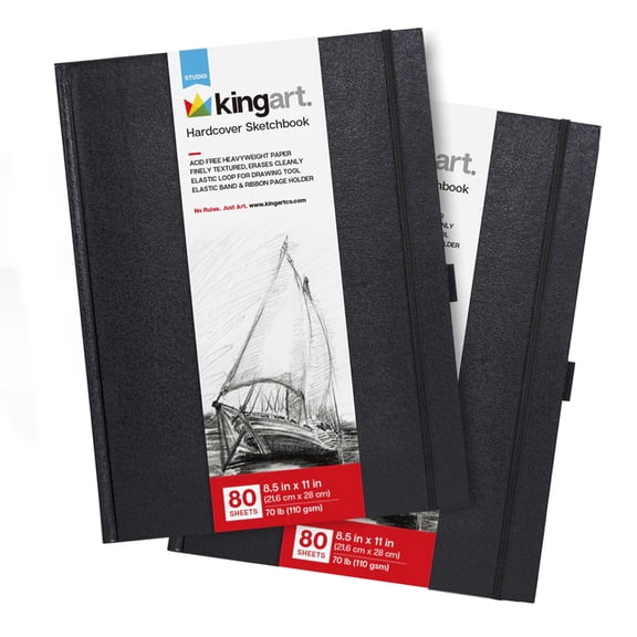 Hardbound Sketchbook Journals – 8.5" x 11" (2 Pack)