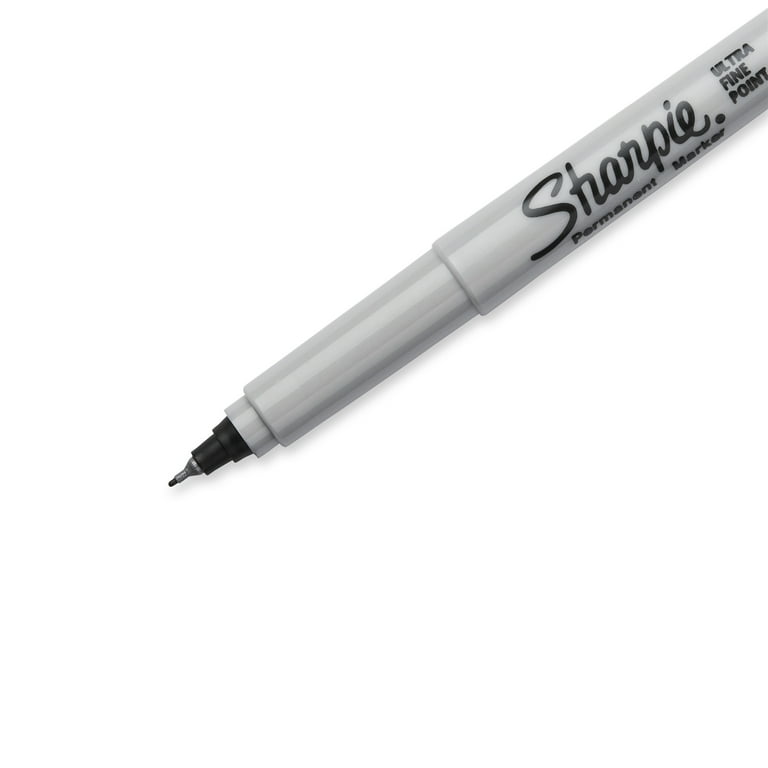 Sharpie Permanent Markers, Ultra Fine Point, Black - 5 markers