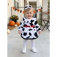 thumbnail image 3 of RUINIXCW Baby Girl Halloween Outfit, Infant Dalmatian Spotty Long Sleeve Romper Dress and Bow Headband 2 Pcs Set, 3 of 8
