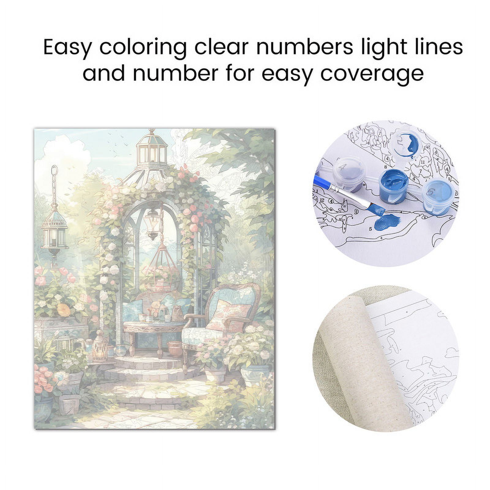 Paint by Number DIY Paint by Numbers Kit for Kids & Adults Beginner DIY Acrylic Painting Kits, 16x20 inch （Castle in the Snow）