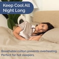 thumbnail image 5 of CGK Linens 3-Piece 400 Thread Count Cotton Sheet Set - Twin XL Size 100% Cotton Sateen Bed Sheets Fits 18"-24" Mattresses, Cream, 5 of 6