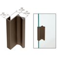 thumbnail image 2 of CRL D643DU Dark Bronze 3" Aluminum Pull with 7/16" Lip for Sliding Glass and Panel Door, 2 of 4