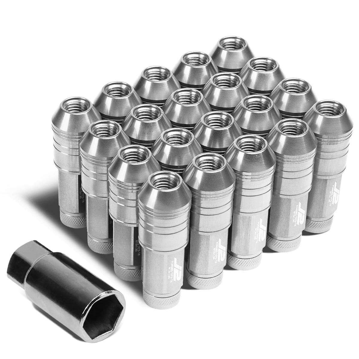 J2 ENGINEERING 7075 ALUMINUM M12X1.5 20PCS 35MM CLOSE-END LUG NUT - View #3