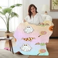 thumbnail image 6 of Nkmbld Halloween Fleece Throw Blanket, Soft Fuzzy Plush for Couch Sofa or Bed, Luxury Flannel Lap Blanket for Halloween Harvest Gifts and Home Decor, 6 of 7