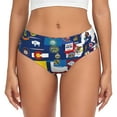 thumbnail image 1 of Fotbe The Map Of United States Calzones Estampados para Mujer – Ropa Interior de Algodón, Cómoda, Suave y Elástica-Medium, 1 of 6