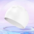 thumbnail image 4 of Fgnfyis Adult Unisex Solid Color Sports Headband Swim Cap for Active Water Sports and Training White One Size, 4 of 4