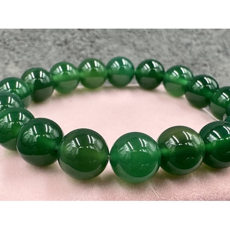 kiki home Genuine Natural Jade Gemstone Jewelry Green agate chalcedony string