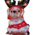 thumbnail image 3 of Adornos de figuras de perro, figura de cachorro con luz acrílica, adornos LED para fiestas al aire libre, 3 of 9