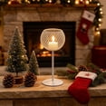thumbnail image 5 of Wrought Iron Candlestick Holder Modern Spherical Mesh Tealight Stand for Dining Table Fireplace Mantel Room Centerpiece, 5 of 6