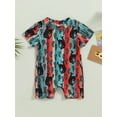 thumbnail image 2 of Suealasg Baby Boy Girl Romper, Short Sleeve Round Neck Print Jumpsuit Casual Spring Summer Romper, 2 of 8