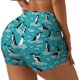 thumbnail image 1 of Balery Penguins On The Ice In The Sea Pantalones cortos de entrenamiento estampados para mujer, sin costuras, ajustados, para gimnasio, yoga, correr, deportes, ejercicio activo, fitness.-X-Large, 1 of 8