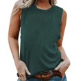 thumbnail image 2 of Tittly Vest for Women Tank Tops Women's Summer Sleeveless Tank Top Loose Fit Casual Crew Neck T Shirts Basic Tee Tops Vest Tops for Women Womens Tops AG L, 2 of 5