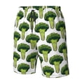 thumbnail image 5 of Kdxio Cute Broccoli Pattern Mens Casual Shorts - Drawstring Summer Beach Sports Shorts for Men, 5 of 9
