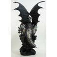 thumbnail image 4 of Large Evil Armored Dragon On Pedestal Tea Light Holder Statue Figurine, 4 of 7