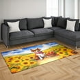 thumbnail image 3 of Vintage Basenji Says Hello Mother's Day Summer Sunflower Field Indoor Rug African Barkless Dog Lover Carpet Living Bed Room Sofa Home Decor - 12005, 3 of 5