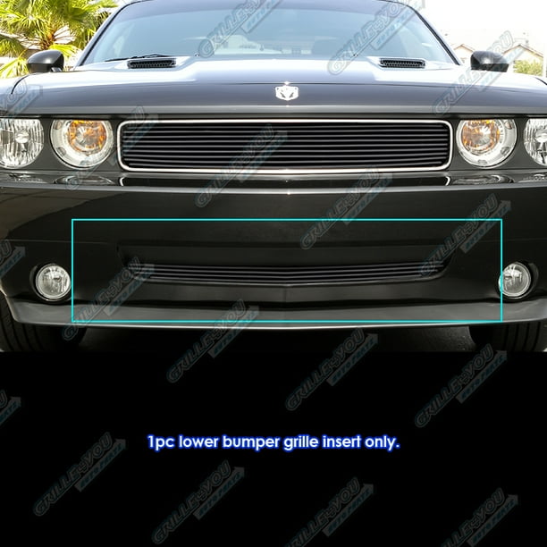 Fits 20092010 Dodge Challenger Bumper Black Billet Grille Grill Insert