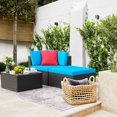 thumbnail image 4 of Devoko Outdoor Sectional Sofa PE Rattan Patio Furniture Sets with Cushions and Table,Blue, 4 of 9