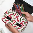 thumbnail image 6 of Kdxio Cherry_1 for Double Compartment Pen Case Oxford Organizer with Zipper Pockets for Students Artists, 6 of 7