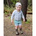 thumbnail image 2 of Pavilion - Camp Bum - 6-12 Month Green Striped Unisex Drawstring Baby Shorts, 2 of 7