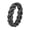 Black, variant on Unisex Thick Twisted Rope Braided Ring Stainless Steel Chunky Chain Link Band Cuban Style Streetwear Stackable Vintage Statement Jewelry
