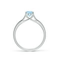 thumbnail image 2 of Angara Natural 0.6 Ct. Aquamarine Solitaire Ring in 14K White Gold for Women (Ring Size: 4.5), 2 of 10