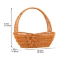 thumbnail image 2 of IDEANATEGRATE Cesta Decorativa De Flores Con Asa Tejido En Plástico Resistente Color Marrón Claro, 2 of 6