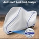 thumbnail image 5 of Cubierta de motocicleta universal, protector contra lluvia y polvo, tela ligera, impermeable, cubierta para scooter, 5 of 6