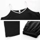 thumbnail image 5 of Karight Sleepwear for Womens Straps Tank Top Shorts 2 Piece Pajamas Lace Faux Silk Nightgowns Plain Match Thin Pjs Sets, 5 of 5