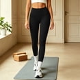 thumbnail image 4 of Women's High Waisted Yoga Leggings Stretchy Tummy Control Workout Running Gym Athletic Pants Soft Comfy Casual Daily Wear, 4 of 8