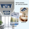 thumbnail image 6 of 4 Pack Navy Blue Fluorescent Light Covers for Ceiling Lights Christmas Snowman Snowflake Watercolor Magnetic Ceiling Light Covers Overhead Light Filters for Office Classroom Home, 6 of 9