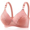 thumbnail image 4 of Audhol Plus Size Bralettes for Women High Support Bras for Women Adjustable Strap Full Coverage Up Bras Comfortable No Underwire Wireless Bras Everyday Bras for Women Hot Pink 40, 4 of 9