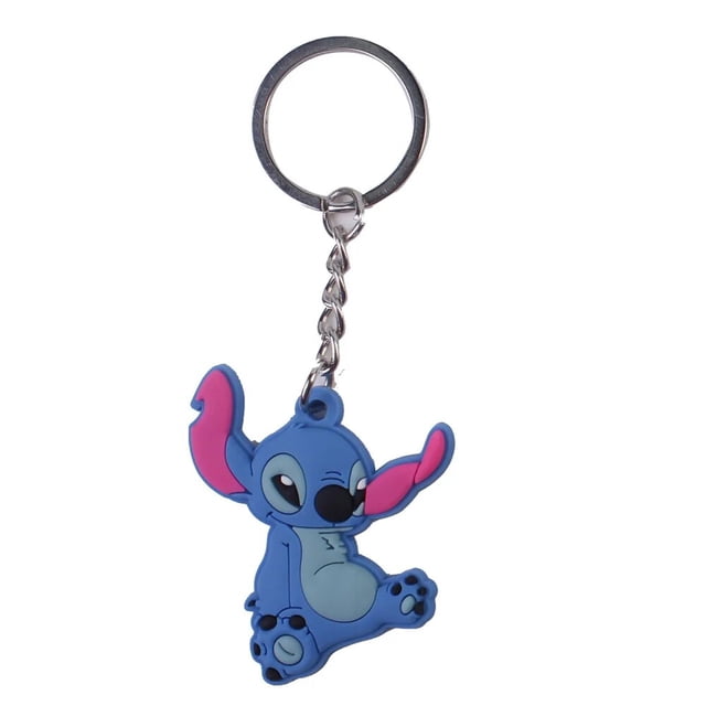 Disney-llavero de Stitch de dibujos animados para pareja y niña, bonito llavero de muñeca Rube suave, colgante de coche, regalo de actividad, venta al por mayor