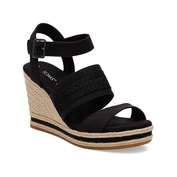 Toms Womens Madelyn Strappy Buckle Wedge Sandals