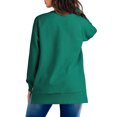 thumbnail image 5 of SHINE UP Sweatshirt for Women Long Sleeve Crewneck Tops Oversized Casual Pullover Shirts with Side Zipper, 5 of 8