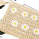 thumbnail image 2 of Bolsa de mano tejido a mano para mujer Daisy Flowers Summer Straw Beach Bag Wallet (Beige) Hugtrwg Para Estrenar, 2 of 6