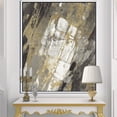 thumbnail image 3 of Gold, Black and White Hanpainted Abstract - Traditional Framed Canvas, 3 of 3