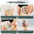thumbnail image 4 of Monkey Flowers Table Lamp USB Bedside Desk Nightstand Lamp Printed Gifts Small Lamp Wood Base for Bedroom Living Room Kids Room College Dorm, 4 of 7