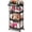 Black, variant on 4 Tier Makeup Cart Organizer with Drawers Floor Skincare Organizers Vanity Storage Organizer Rolling Makeup Bathroom Storage Cart Cosmetics Display Cases for Skin Care Perfume Nail Polish