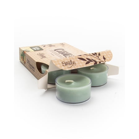 Cedar Ridge Tealight Candles - 6 Brown Premium Scented Tea Lights - Shortie's Candle Company