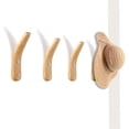 thumbnail image 1 of Whataatahia Gancho de Pared de Roble, Gancho de Haya Manual instalado, Perchero de Madera, Perchero de Pared de Madera Natural, Perchero de Pared Simple y Moderno en Forma de V, 1 of 5