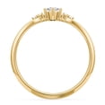 thumbnail image 4 of Birthstone Oval Ring with Shoulder Accents - Diamond/White Topaz (April), 4 of 5