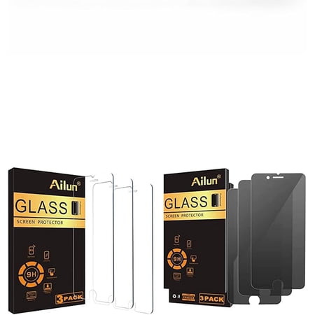 Screen Protector Compatible for iPhone 8 plus,7 Plus,6s Plus,6 Plus, 5.5 Inch 3Pack Tempered Glass Privacy Screen Protector Compatible with iPhone 8 Plus 7 Plus