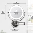 thumbnail image 2 of Zadro LED Wall Mounted Makeup Mirror w/ Magnification & Extendable Arm, 2 of 9