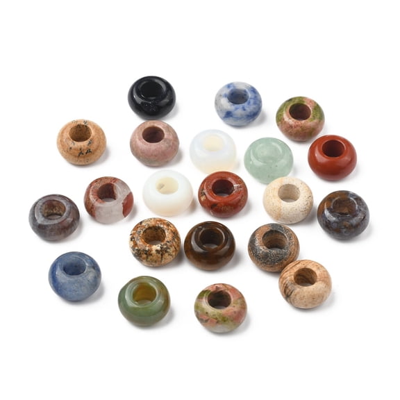 5pcs Beads Large Hole Hole Beads Rondelle 14~15x7~10mm Hole: 5~6mm
