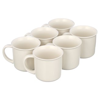 Amuse- Gourmet Professional Porcelain Mug- Set of 6- 11 oz
