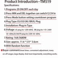 thumbnail image 4 of EU UK BR Plug Outlet Electronic Digital Timer Socket with Timer 220V AC Socket Timer Plug Time Relay Switch Control Programmable, 4 of 5