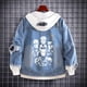 thumbnail image 3 of JoJo's Bizarre Adventure Chaquetas vaqueras Anime Fifures Hole Coat Sudaderas Para Hombres Jean Cosplay disfraces regalos de navidad, 3 of 4