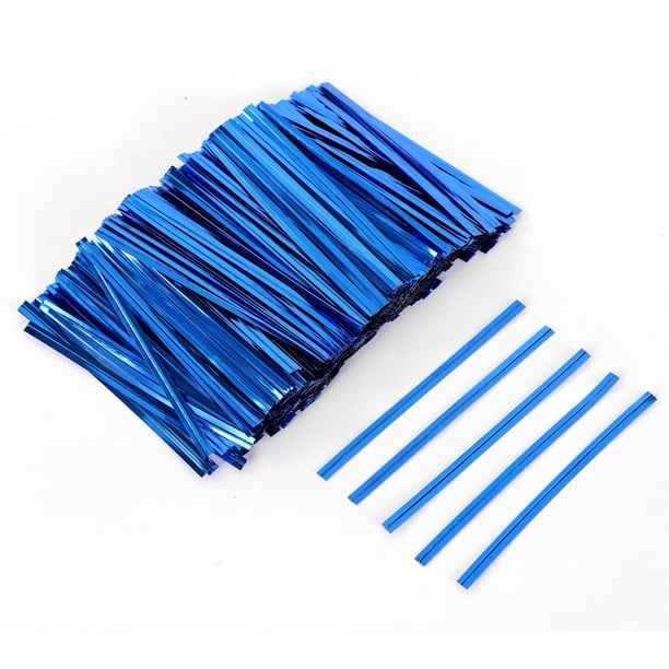 Zhuge 1000 bridas de 10 cm para atar pan, dulces, galletas y bolsas de regalo, color azul