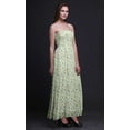 thumbnail image 5 of Bimba Flower Leaves Bimba Printed Women Flowy Smocked Spaghetti Strap Dress-Large, 5 of 7