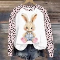 thumbnail image 2 of Goodeals Happy Easter Sweatshirt Women Raglan Long Sleeve Shirts 2025 Cute Bunny Rabbit Graphic Tees Pullover Fuuny Lightweight Shirts Tops(Purple,S), 2 of 3